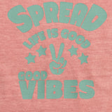 Camiseta Spread Good Vibes Rosa Antigo
