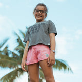 Shorts de Praia Feminino Flor Coral